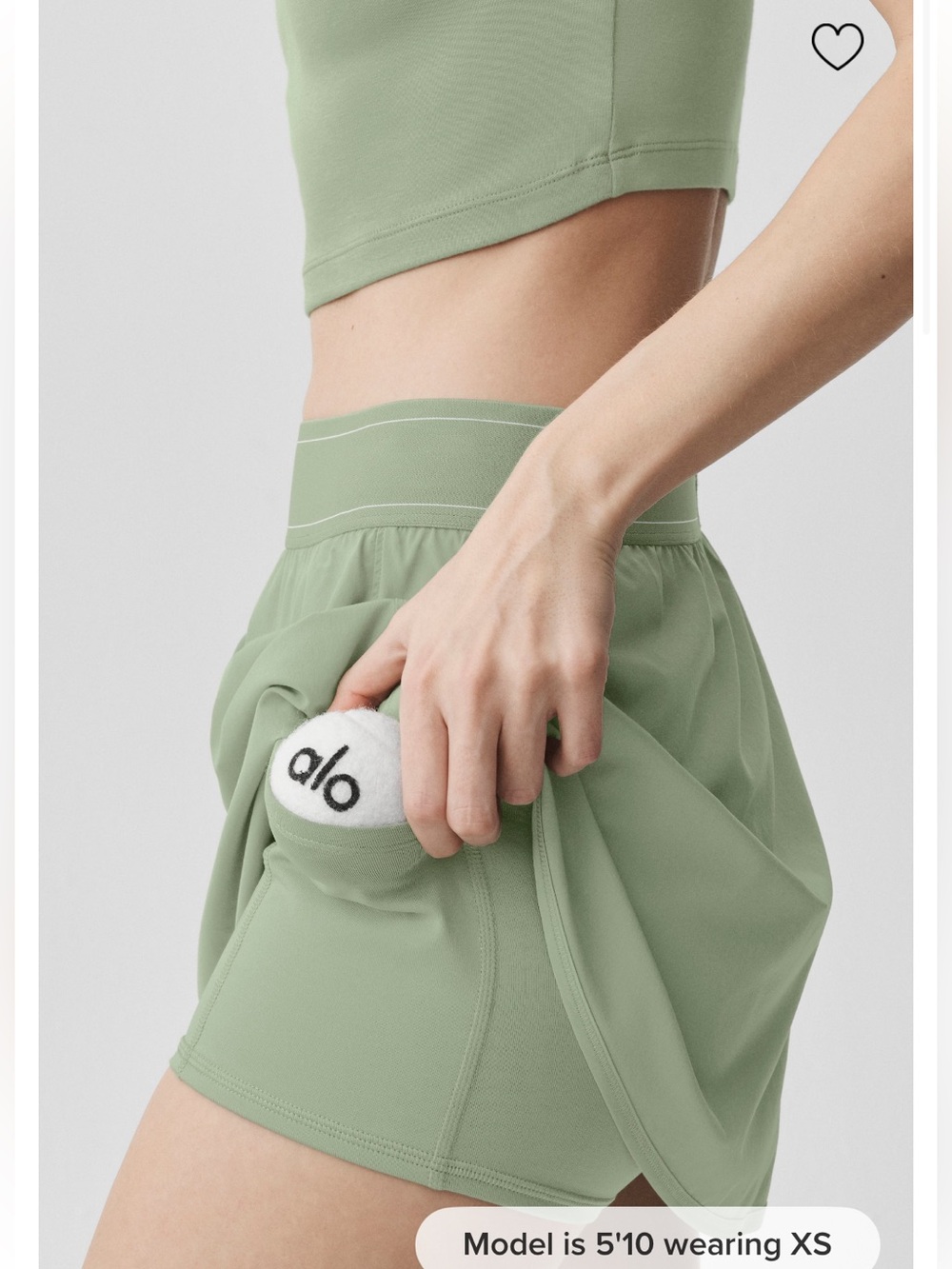 ALO yoga match point skirt dune grass new with tags - Picture 3 of 9